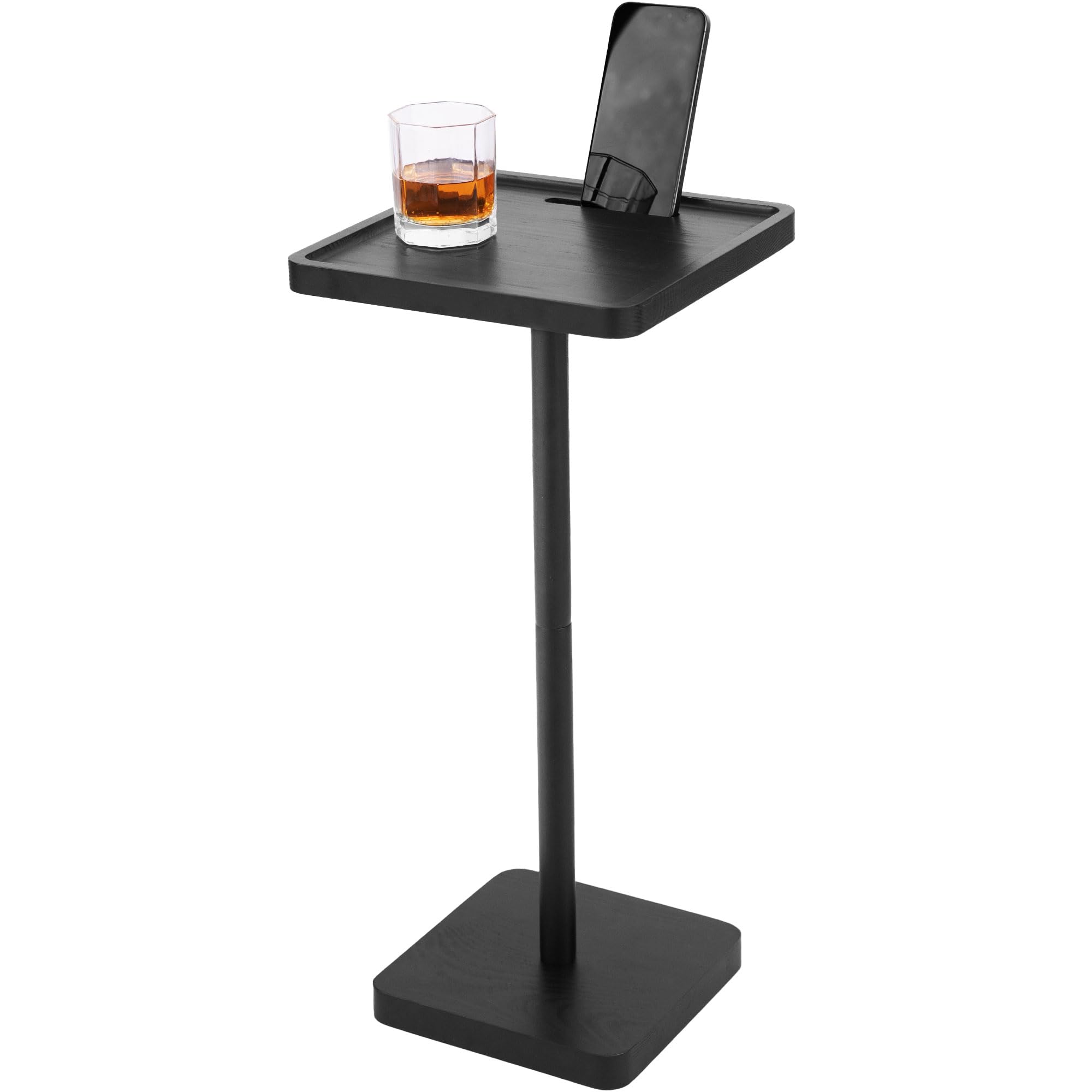 Photo 1 of FAPDPOM End Table Small Side Table with Phone Slot, Pedestal Side Table, Drink Table, Couches for Small Living Room, Bedroom, Sofa and Office