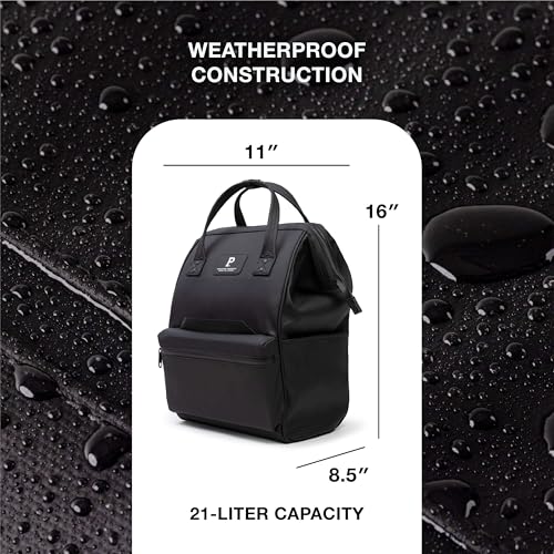 Portland Gear Cascade Standard Backpack, Weatherproof Construction, Perfect for Daily Use and Travel, Padded Laptop Sleeve and Adjustable Straps, 21L, Black
