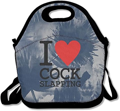 Onisea Yater I LOVE COCK SLAPPING Tie-dye Reusable Adjustable Waterproof Insulated Lunch Bag Lunch Tote Lunch Box For Adults Men Women Girls Boys Kids