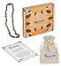 Baltic Amber Teething Necklace For Babies (Unisex) (Cognac) - Anti Flammatory, Drooling & Teething Pain Reduce Properties - Natural Certificated Oval Baltic Jewelry with the Highest Quality Guaranteed