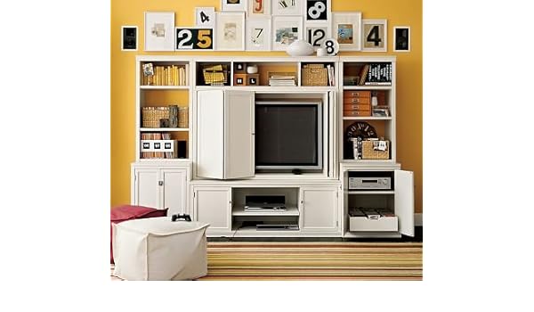 Amazon Com Pottery Barn Logan Media System With Bridge Closed
