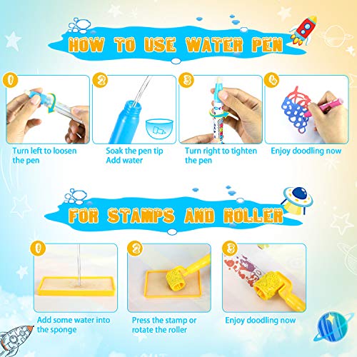 WisToyz Doodle Mat Spaceship Cognitive Letters Aqua Doodle Mat Double