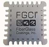 MIL GAUGE, Fiberglass Coatings, Inc., EASILY MEASURE ALL LAMINATE WET FINISHES, MEASURE THICKNESS OF WET FILM, Aluminum 1 Piece