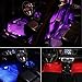 Car LED Strip Lights, 4 Packs 48 LED Car Interior Lights, MultiColor Music Light LED Under dash Lighting Kit with Sound Active Function and Remote Control, Car Charger Included, DC 12V