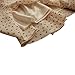Sweet Beige Girls Pleated Floral Chiffon Mini Skirt with Belt