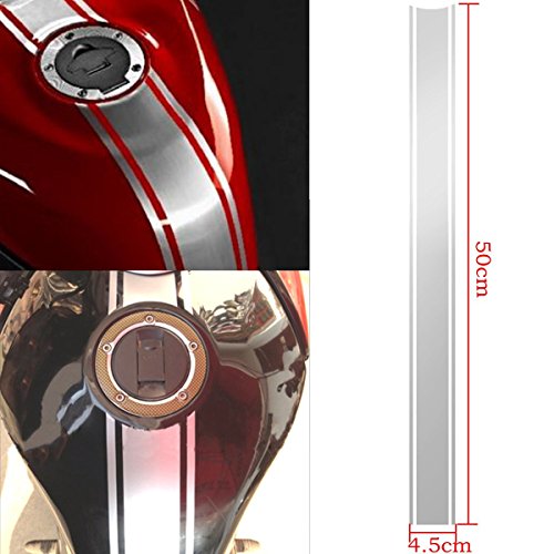 Iris-Shop - 1 Piece Motorcycle DIY Tank Fairing Cowl Vinyl Stripe Pinstripe Decal Sticker For Cafe Racer 50 x 4.5 cm