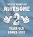 This Is What an Awesome 2 Year Old Looks Like Funny Toddler Jersey T-Shirt