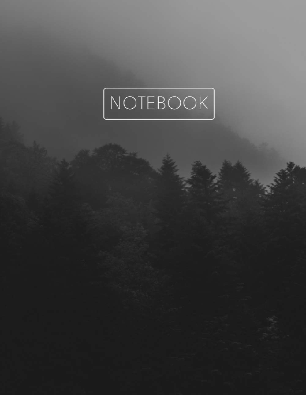 Notebook: Wide Ruled Lined Notebook Journal - Dark Foggy Trees - 120 Pages - Large (8.5x11 inches) A4 Size - Journal, Notebook, Diary, Composition Book