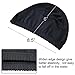 Qualtiy Yes QY 2Pack Superior Polyester Cloth Fabric Bathing Cap Swimming Caps Swimming Hats for Water Sports, Classic Pure Black Color
