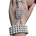 Zivyes Art Deco The Great Gatsby Inspired Pearl Flower Wedding Bridal Bracelet Bangle Ring Set