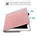 GUAGUA iPad 2 Case iPad 3 Case iPad 4 Case Glitter Sparkly 360 Degree Rotating Stand Full Body Cover Luxury PU Leather Stylus Holder Smart Auto Wake/Sleep Protective Case for iPad 2/3/4 Pink