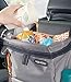High Road Car Back Seat Trash Bag with Tissue Holder and Cup Holder Pockets - Holds Full Size Tissue Box - 2 Gal Covered Car Trash Can