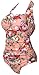 QZUnique Women's One Piece Bathing Suit Tummy Control Swimwear Halter Ruched Swimsuit Plus Size Vintage Push Up Monokini 01 Pink/XX-Large