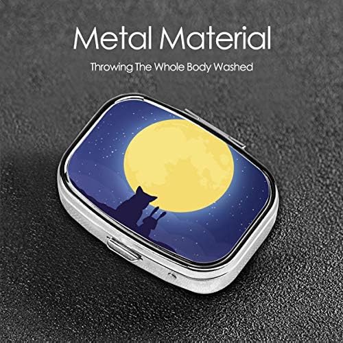 かわいい夜 ピルケース 習慣薬箱 おしゃれ 薬ケース 常備薬 携帯ケース ミラー付き 小物入れ 小型 薬入れ 服薬管理 軽量 持ち運びに便利 B087brqf3j 6円