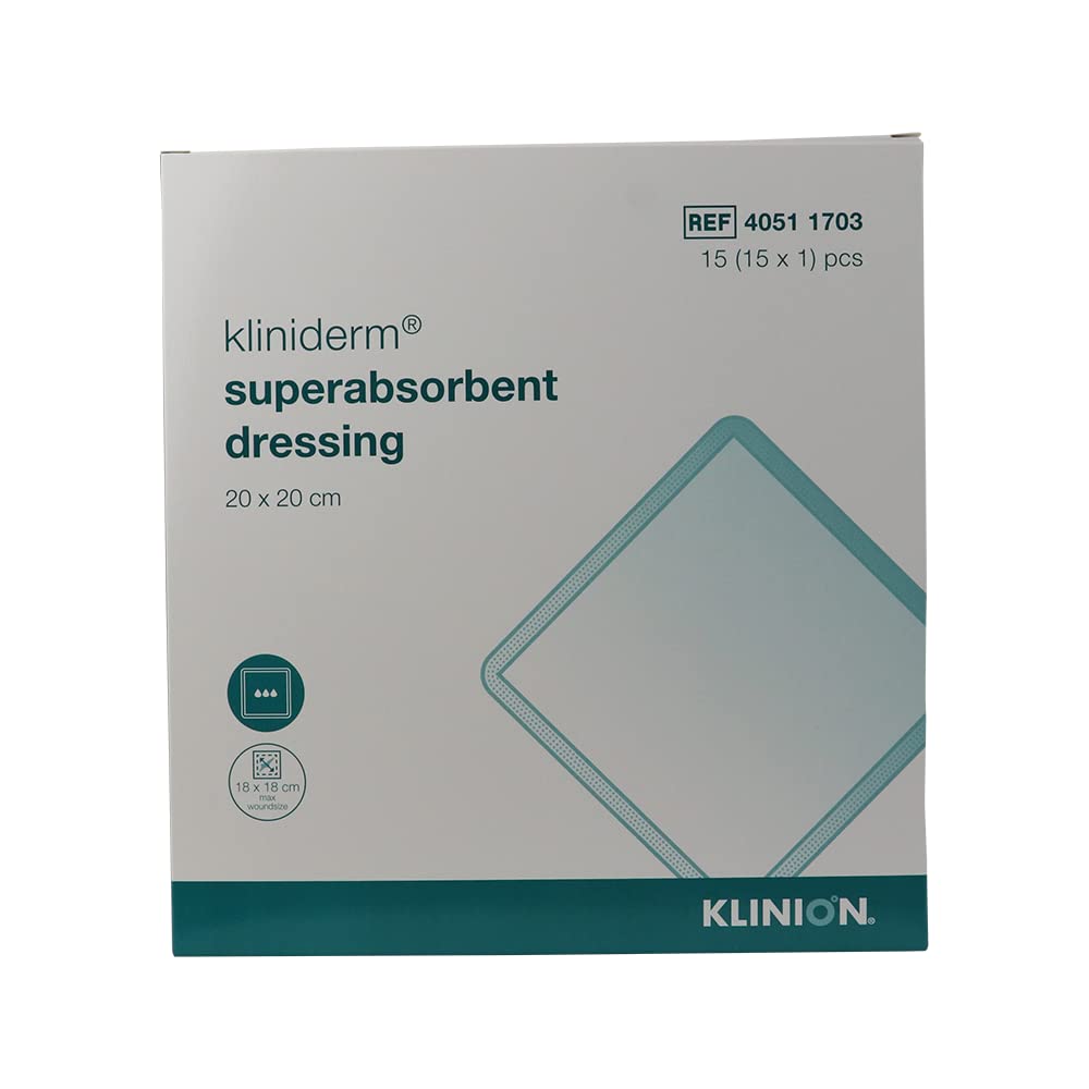 Kliniderm S/Abs Dressing, 20 cm x 20 cm (Pack of 15)
