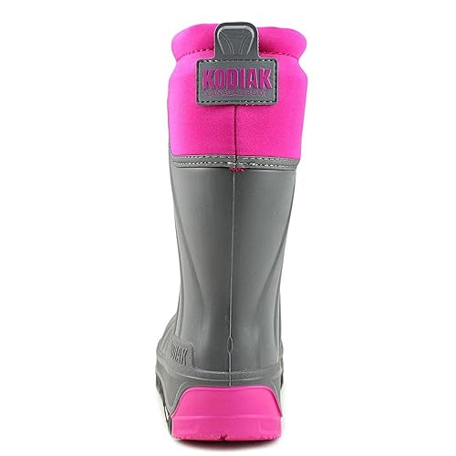 Kodiak Girls' Klondike Snow Boot Grey/Cotton Candy Pink M US Big