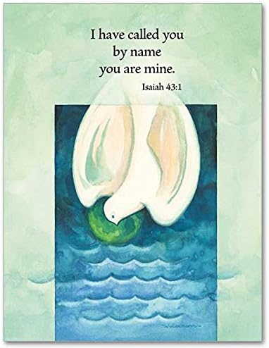 "I Have Called You By Name, You Are Mine" Isaiah 43:1 Baptismal Invitation Greeting Card