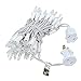 Novelty Lights 11 Feet 50 Bulb Incandescent Mini Light String, Clear with 2.5-Inch Spacing on White Wire, UL Listed Commercial Grade Indoor/Outdoor Mini Lights, Connectable End-to-End