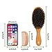 FunfulHome Boar Bristle Hair Brush + Travel Size Natural Wooden Detangler Comb for Women, Men, Kids with Dry, Normal,Fine Thin Hair- Add Shine & Improve Hair Texture- Eco Bamboo Detangling Hairbrushes