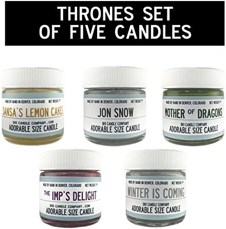 Game of Thrones Set of 5 Candles| Adorable Size Book Candle