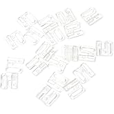 caralin 10 x Craft Plastic Rec Tap Hooks & Clasp Sewing On Swimsuit Bra TP20