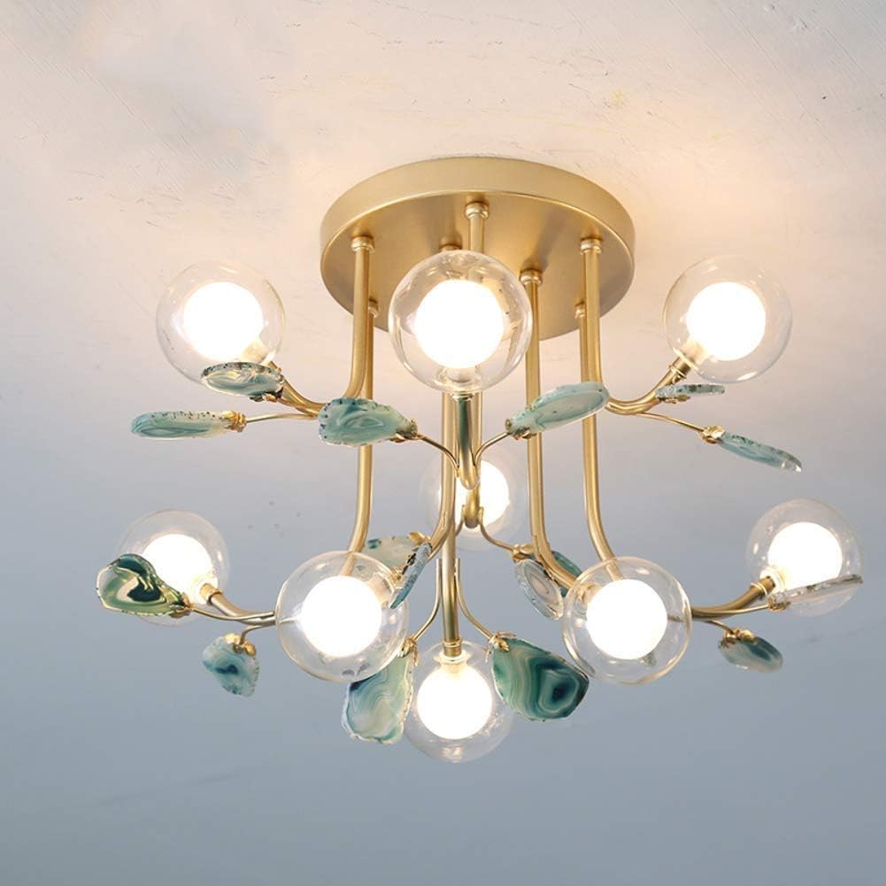 Lámpara de Techo Led9 de Cristal de Ágata, Montaje Empotrado Lámpara de