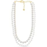 Martha Stewart Pearl and Crystal Necklace In Gold, 24 Inches For Women