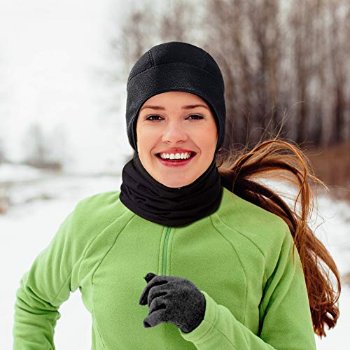 Ear Warmers Hat Neck Warmer Set Fleece Neck Gaiter Warmer Winter Windproof Face Mask Wind Proof Cap for Men Women,Perfect for Sports & Dail