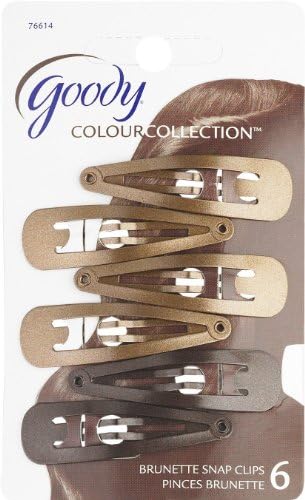 Goody Colour Collection Contour Clips, Brunette (2-Pack of 6)