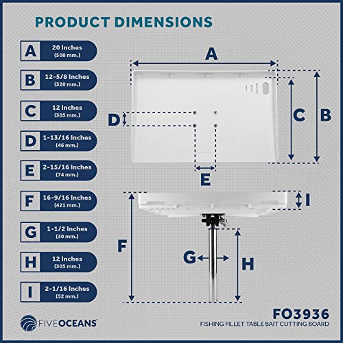 Five Oceans Boat Cutting Board, Fillet Table for Boat, Bait Table