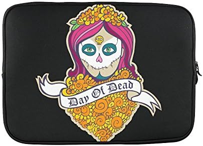 SLsenD Custom Day Of Dead Skull Girl Water Resistant Computer Bag Laptop Sleeve Notebook Case Cover 13 13.3 inch