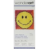 Wonderart Smiley Face Latch Hook Kit, 12" X 12" - New