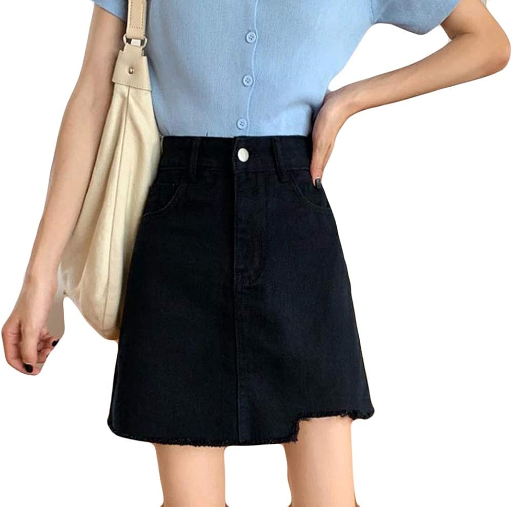loose denim skirt