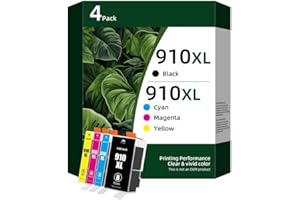 INKTRACK 910 XL 910XL Color Inkjet Printer Ink Cartridges Combo Pack Compatible for HP 910XL 910 XL Ink Compatible with HP OfficeJet Pro 8010 8015 8018 8020 8022 8025 8028 8035 8030 Printer 4 Pack (B/C/M/Y)