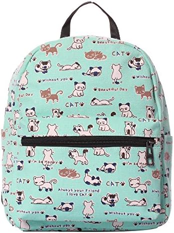 Veenajo Lightweight Canvas Backpack Casual Daypack Ipad backpack for Women Girls