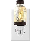 Autumn Alley Vintage Farmhouse Mason Jar Night Light, Bronze Plug in LED
