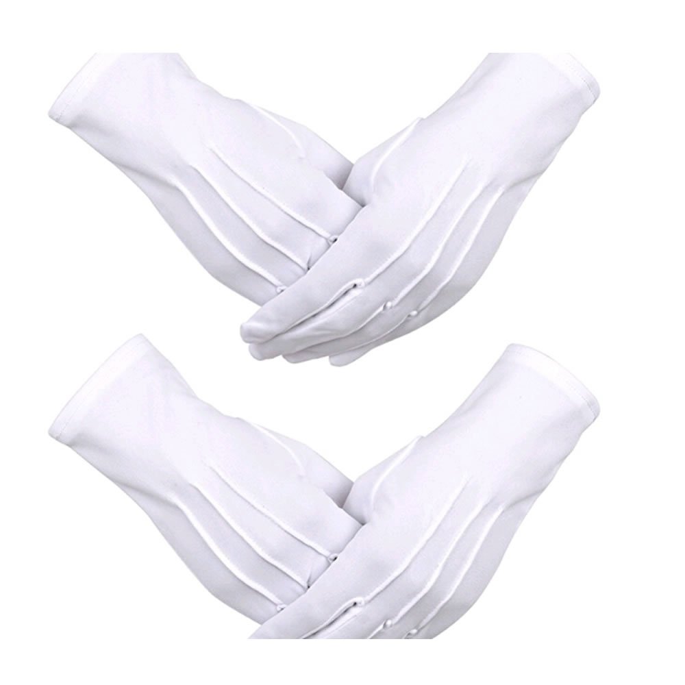 Oryougo 2ペアホワイトフォーマルタキシードhonor Guard Parade検査コレクションserve手袋 ストアー B077ywhvg6