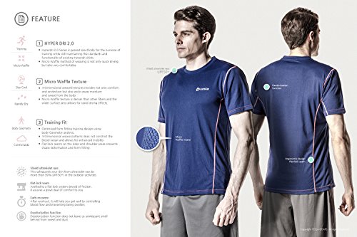 Tesla TM-MTS05-LY_3X-Large Men's Upgraded HyperDri 2.0 Short Sleeved Athletic Fit T-Shirt MTS05