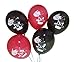 Magic Theme Balloons for Birthday Party with Wand, Hat, and Rabbit Ears - 25 Pack - Red, Black