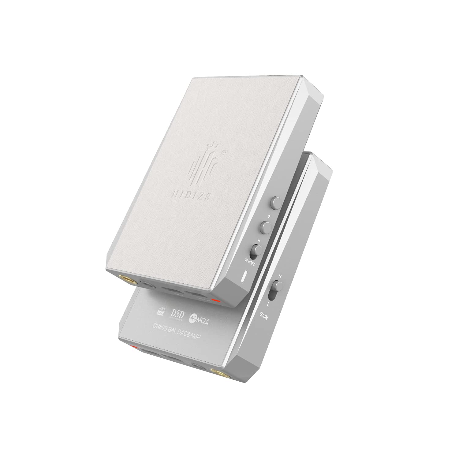HIDIZS DH80S Portable Balanced DAC & AMP, Supports MQA Audio Technology, DSD64/128 Portable Audio Decoding Amplifier, 4.4mm/3.5mm Port Output for Windows 10/Mac OS/iPad OS/Android/iOS System (Gray)