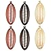 SET OF SIX 5 Inch Banana Clip Wood Look Hair Clincher