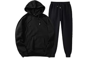 SUMENSUMEN Unisex 2 PC Sweatsuit Set Men Women Oversized Long Sleeve Hoodie Pullover Sweatshirt Tracksuit Jogger Sweatpants