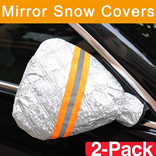 Supernova Universal Car Side Mirror Cover, Windshield Side View Mirror Covers for Ice Snow and Frost Guard, Fit for Most of Cars, Mid-Size Vehicles, Minivans, SUVs - New (1 Pair) - Thumbnail 7