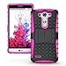 ElBolt LG G3 Vigor / G3 Mini / G3 Beat/ G3s D725 D722 Case - 3 in 1 Bundle Armor Grenade Stand Hard Gel Case - Hot Pink with Free Ultra-Sensitive Stylus Pen and Premium Screen Protector by ElBolt TM