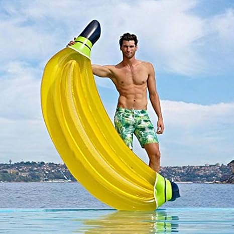 BBSC Hinchable Colchonetas 3D Portátil Gigante Plátano Flotador
