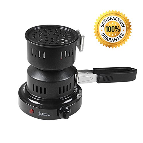 Upgraded Version! HM Electric Coal Charcoal Starter Burner with Detachable Tongs! - Hookah, Shisha, Nargila, BBQ, Fire starter