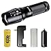 ZHENWEI zoomable 5 mode Cree XM-L2 LED flashlight 1000 lumens, portable handheld Torch tactical flashlight military for home outdoor biking hiking, with rechargeable 26650 battery and charger