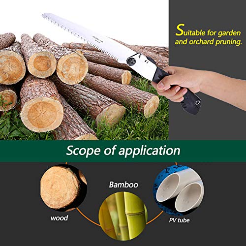 Handsäge Klappsäge Tragbar Gartensäge mit Rutschfesten Griff Garten Werkzeug für Holz Gartenarbeit Beschneiden 235mm – Bild 5
