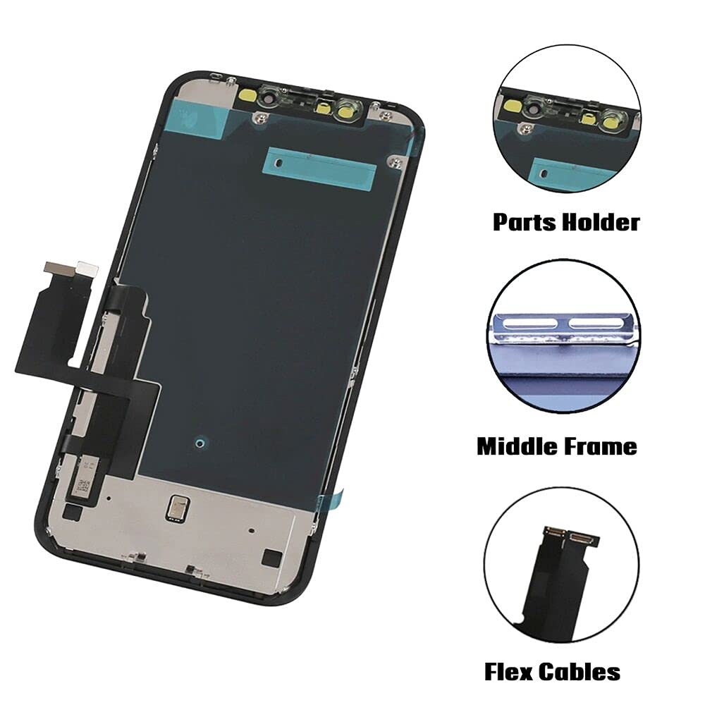 for iPhone XR Screen Replacement 6.1 inch,LCD Display Touch Screen Digitizer Assembly with Repair Tools, Compatible with Model A1984, A2105, A2106, A2108
