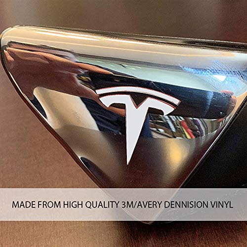 CoolKo Car Front Side Turn Signal Light T - Logo Stickers Exterior Decoration Compatible with Model X, S, 3 [ 4 Pieces - Silver ] - Thumbnail 5